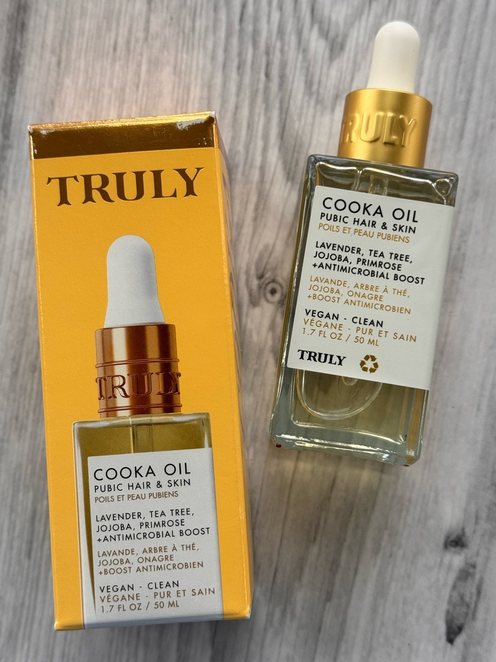Truly Cooka Oil Pubic Hair and Skin Oil 50ml New With Box
